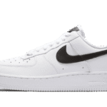 07 White Black Pebbled Leather