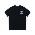 T-shirt Louis Vuitton Black White Logo