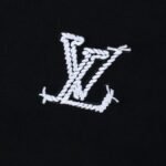 T-shirt Louis Vuitton Black White Logo - Image 3