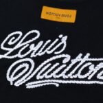 T-shirt Louis Vuitton Black White Logo - Image 5