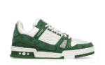 Trainer Green Monogram Denim White - Image 2