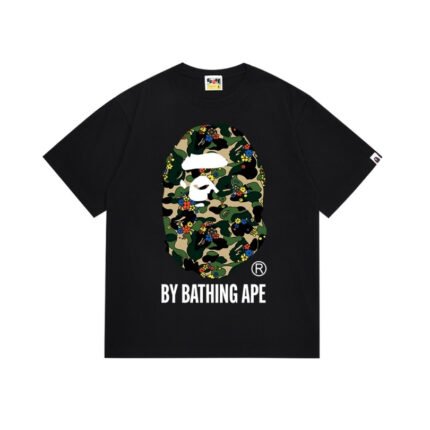 T-shirt BAPE Camo Flower Ape Head Black BP050
