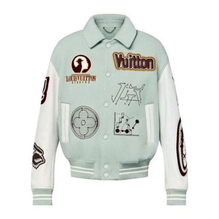 Jacket Louis Vuitton Leather and Wool Varsity