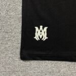 Amiri Staggered Logo Black T-Shirt - Image 2