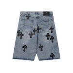 Shorts Chrome Hearts Black Cross Denim CH056 - Image 2