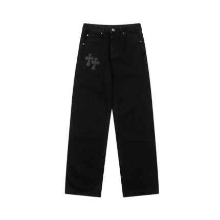 Jeans Chrome Hearts Black Cross Embroidery CH066