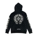 Hoodie Chrome Hearts Hearts Zip Black Monogram CH063 - Image 2