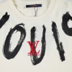 T-shirt Louis Vuitton Brushstroke Logo White - Image 5