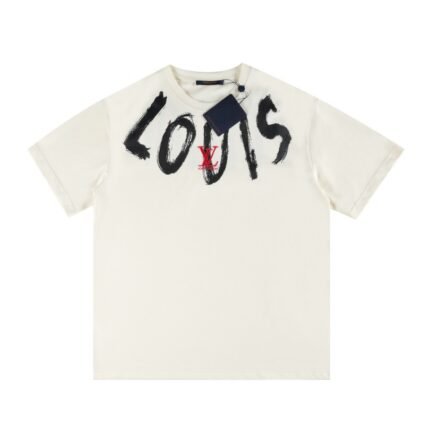 T-shirt Louis Vuitton Brushstroke Logo White