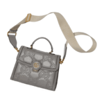 BORSA A MANO IN PELLE GG METELASSÉ IN PELLE MORBIDA GRIGIA - Image 3