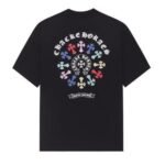 T-shirt Chrome Hearts Multicolor Cross Wreath Black - Image 2
