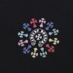 T-shirt Chrome Hearts Multicolor Cross Wreath Black - Image 4
