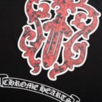 T-shirt Chrome Hearts Red Cross Crest Black - Image 6