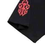 T-shirt Chrome Hearts Red Cross Crest Black - Image 9