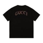 T-shirt Gucci Distressed Logo Black - Image 2