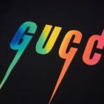 T-shirt Gucci Rainbow Logo Black - Image 4