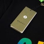 T-shirt Gucci Rainbow Logo Black - Image 6