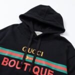 Hoodie Gucci Boutique Logo Black - Image 4