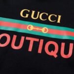 Hoodie Gucci Boutique Logo Black - Image 5