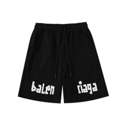 Shorts Balenciaga Balen Ciaga Print Black