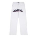 Jeans Balenciaga Logo Vintage White