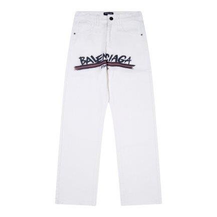 IMG10256 Jeans Balenciaga Logo Vintage White - Image 1