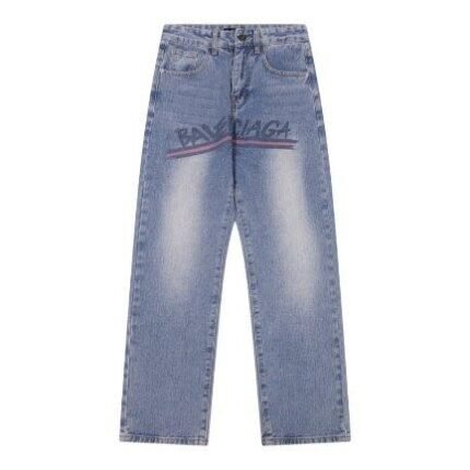 Jeans Balenciaga Logo Vintage Blue