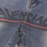 Jeans Balenciaga Logo Vintage Blue - Image 4