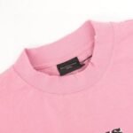 T-shirt Balenciaga Graphic Slogan Distressed Pink - Image 5
