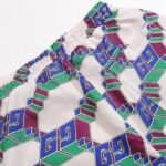 Set Gucci Multicolor GG Pattern Shirt and Shorts - Image 7