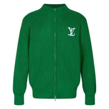 Sweater Louis Vuitton Green Knit Zip-Up
