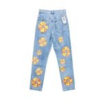 Denim Tears x Levi’s x Offset Floral Print Jeans Light Blue - Image 2
