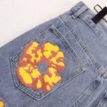Denim Tears x Levi’s x Offset Floral Print Jeans Light Blue - Image 3