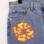 Denim Tears x Levi’s x Offset Floral Print Jeans Light Blue - Image 4