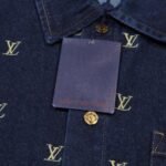 Denim Shirt Louis Vuitton LV Monogram Blue - Image 4