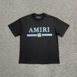 Amiri Bar Logo Black/Blue T-Shirt - Image 2