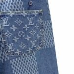 Louis Vuitton LV Blue Patchwork Denim Pants - Image 6