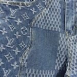 Louis Vuitton LV Blue Patchwork Denim Pants - Image 7