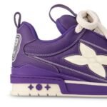 Sneakers Louis Vuitton SKATE Purple Leather Logo - Image 4