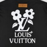 T-shirt Louis Vuitton LV Floral Black Print - Image 3