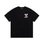 T-shirt Louis Vuitton Black Pink LV