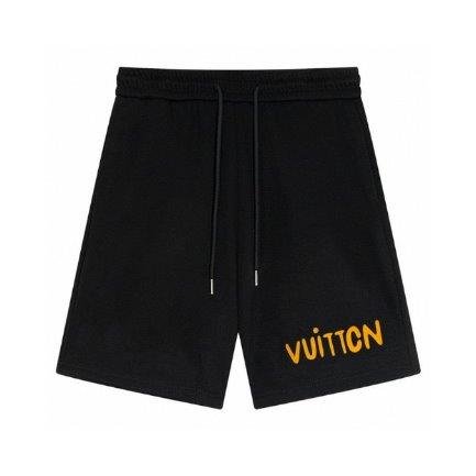 IMG10581 Shorts Louis Vuitton Black Yellow Logo - Image 1