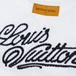 T-shirt Louis Vuitton White Black Logo - Image 4