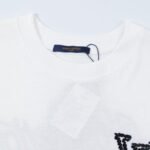 T-shirt Louis Vuitton White Black Logo - Image 5