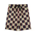 Set Louis Vuitton LV Checkered Print Shorts - Image 4