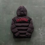 Jacket Puffer Trapstar Irongate Hooded Black/Red - Image 6