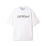 T-shirt Oversized Off-White Big Bookish Skate Tee with Logo White
