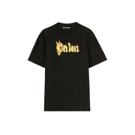 T-shirt Palm Angels Logo Print Black