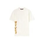 T-shirt Palm Angels Flaming Logo Print Off White