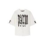 T-shirt Palm Angels Oversized with White Logo Print